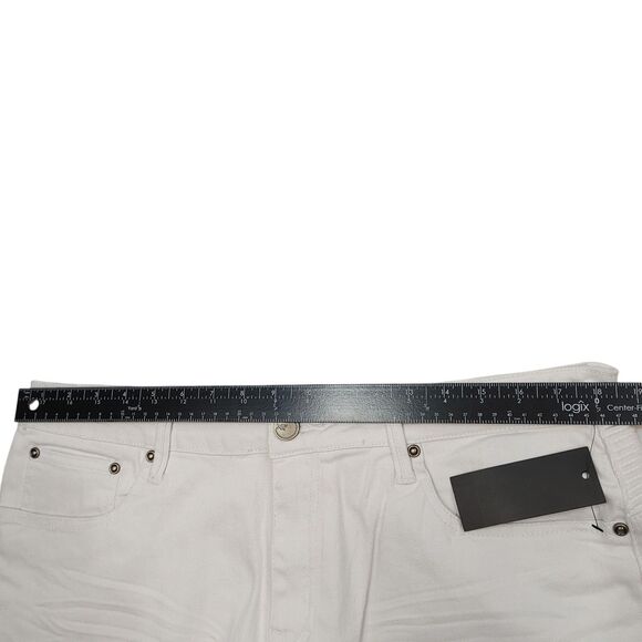 NWT X-ray Jeans White Denim Moto Shorts Mens Size 34 Style : Xms-9613 - Picture 10 of 16